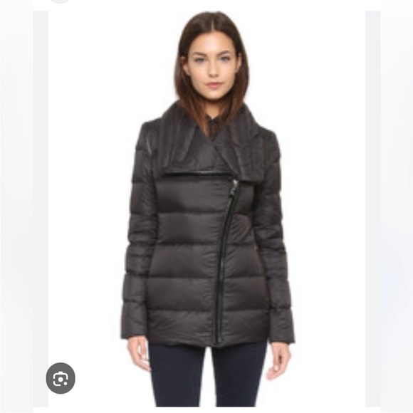 Mackage Qeren Convertible Puffer Jacket With Leather Trim Size Large Black - Picture 2 of 16